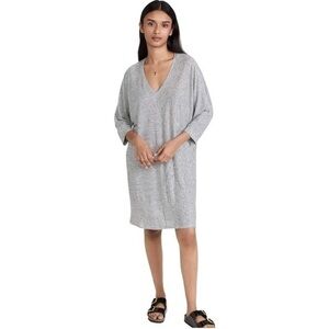 HATCH The Maley Maternity Dress White and Black Stripes One Size